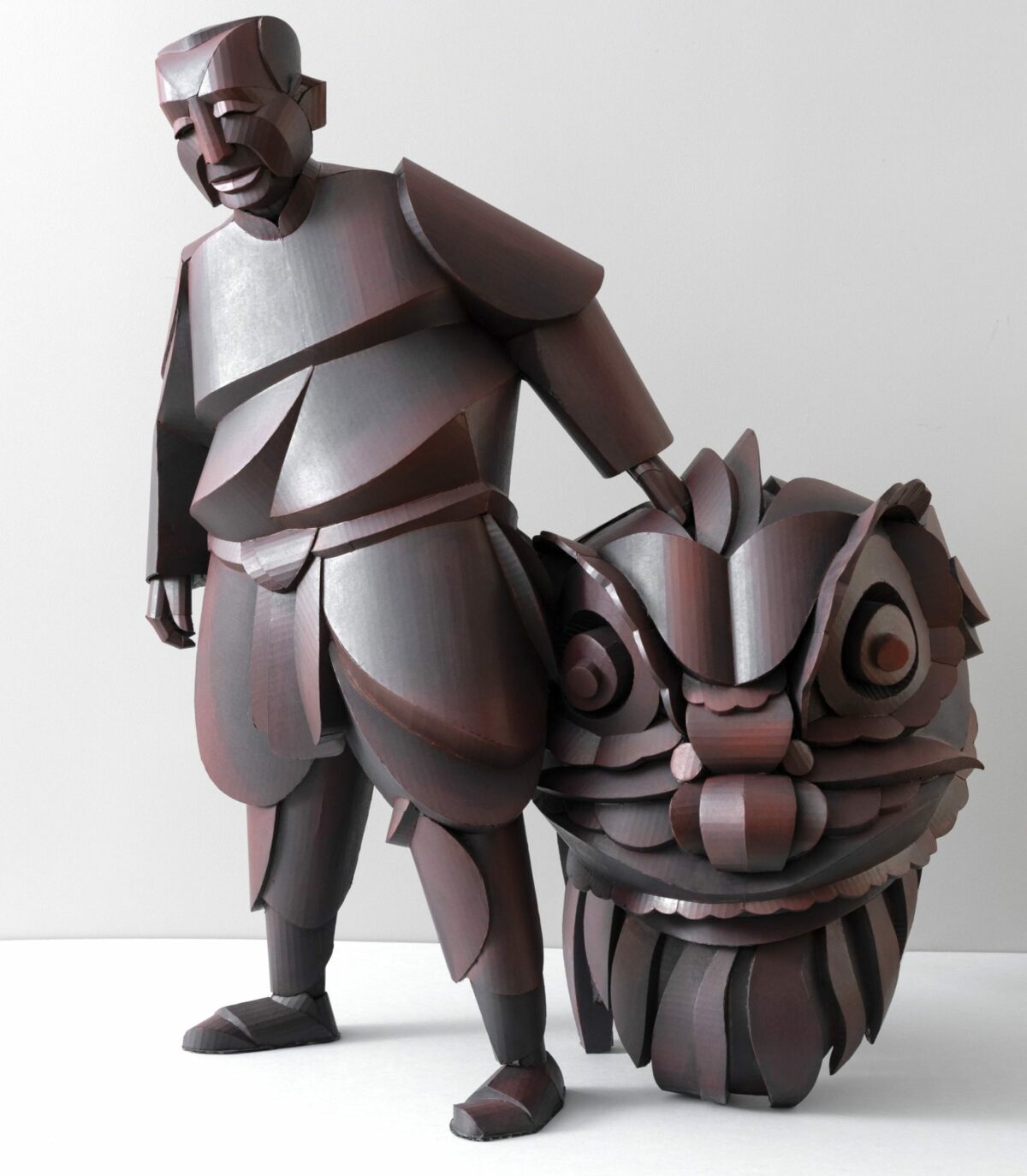 New Figurative Sculptures Made Of Cardboard By Warren King (5)