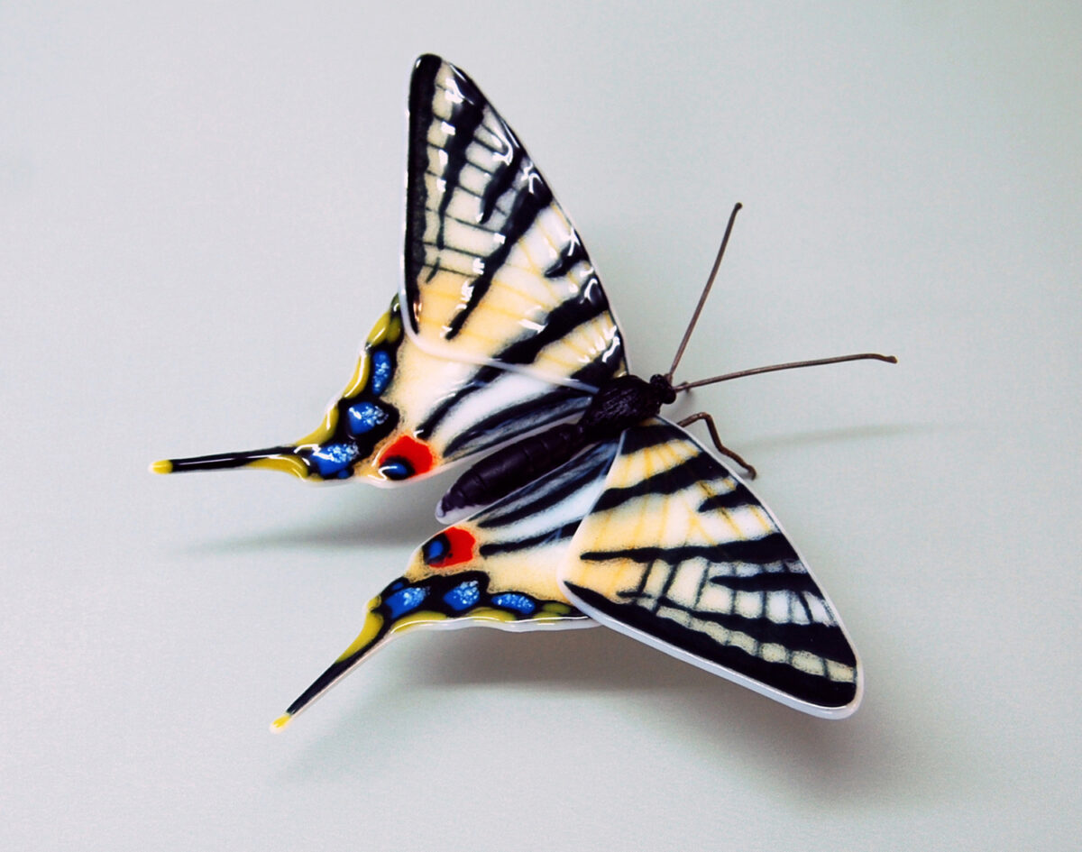 Scarce Swallowtail Fascinating Glass Sculptures Of Rare And Endangered Butterfly Species By Laura Hart