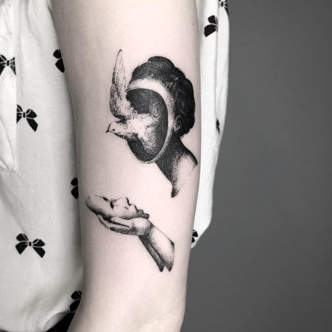 Surrealistic Monochrome Tattoos By Lena Lu (6)