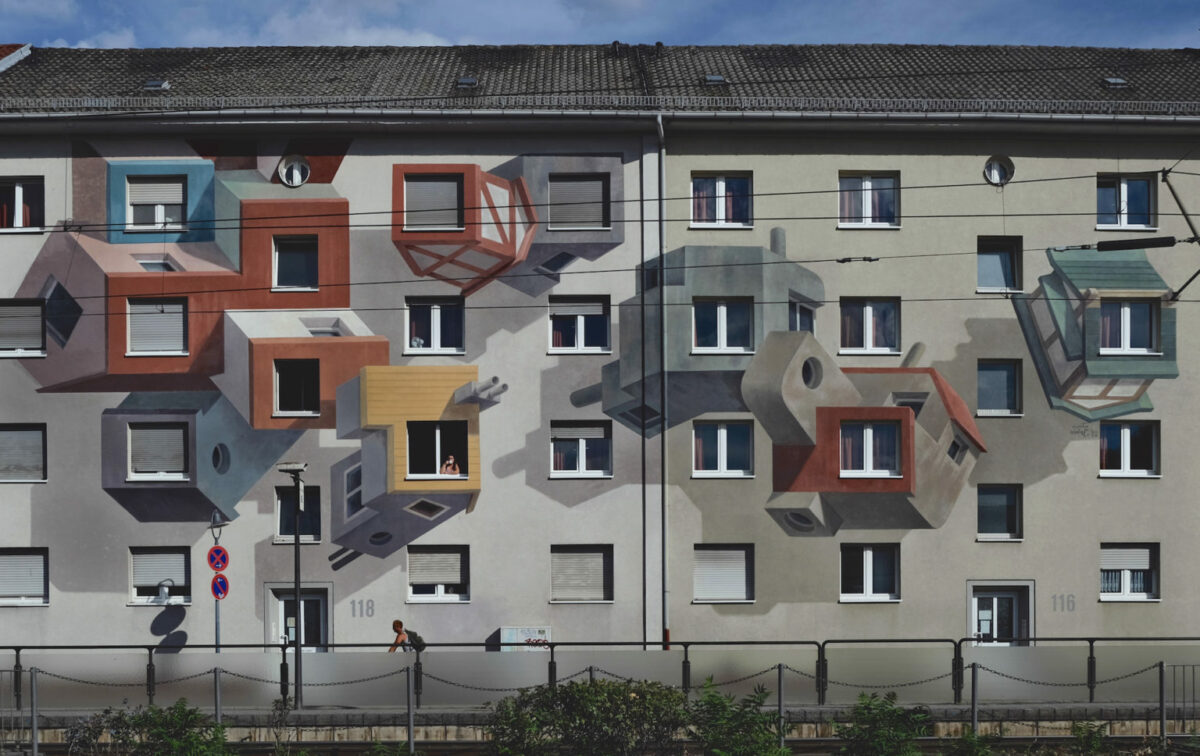 Surreal Murals Of Floating Objects And Distorted Architectural Structures By Cinta Vidal (5)
