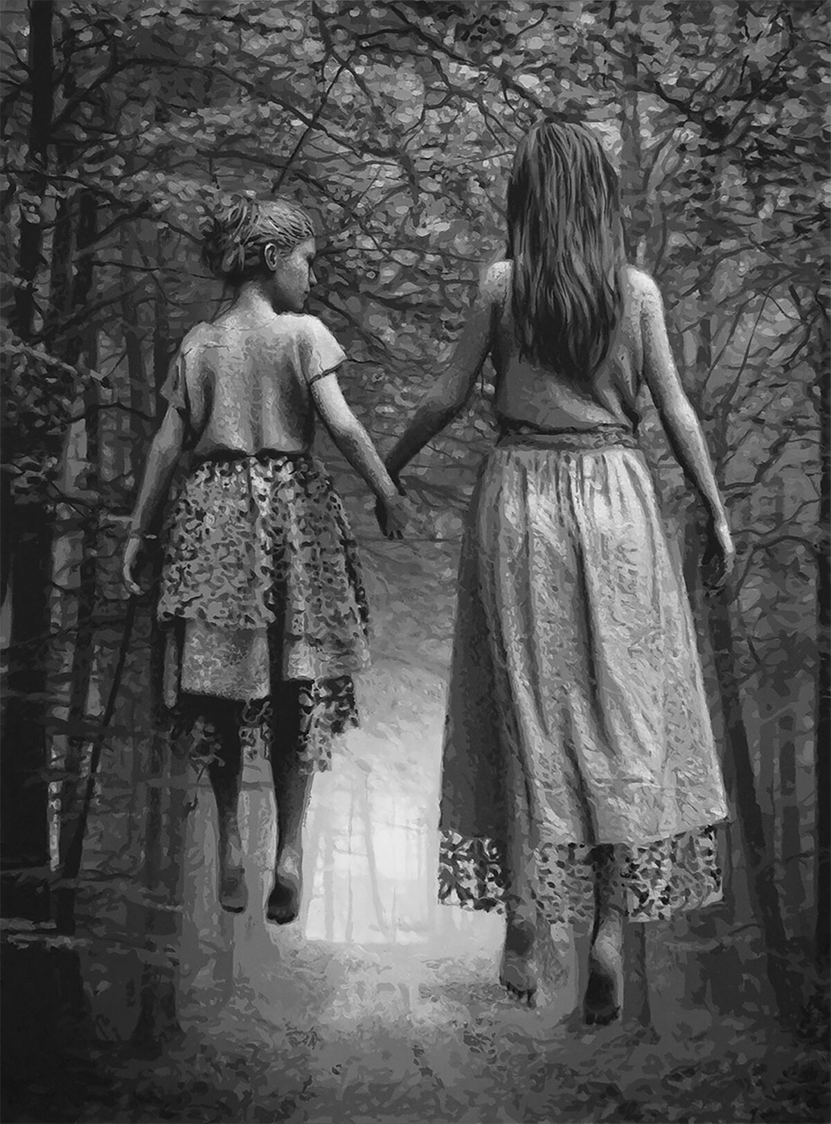 Weave, Surreal Paintings Of Monochromatic Hyper Realistic Figures By Ben Howe (4)