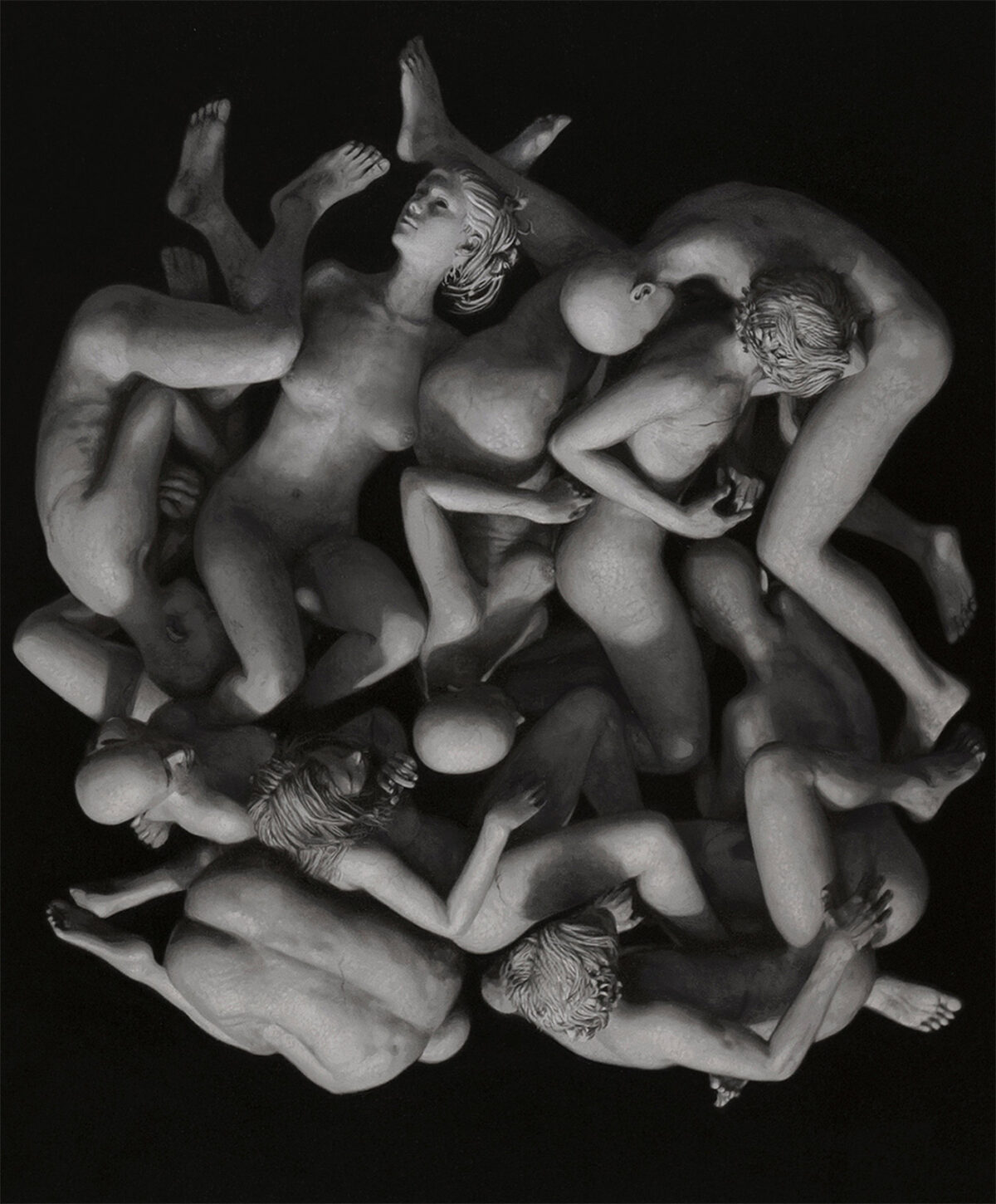 Weave, Surreal Paintings Of Monochromatic Hyper Realistic Figures By Ben Howe (5)