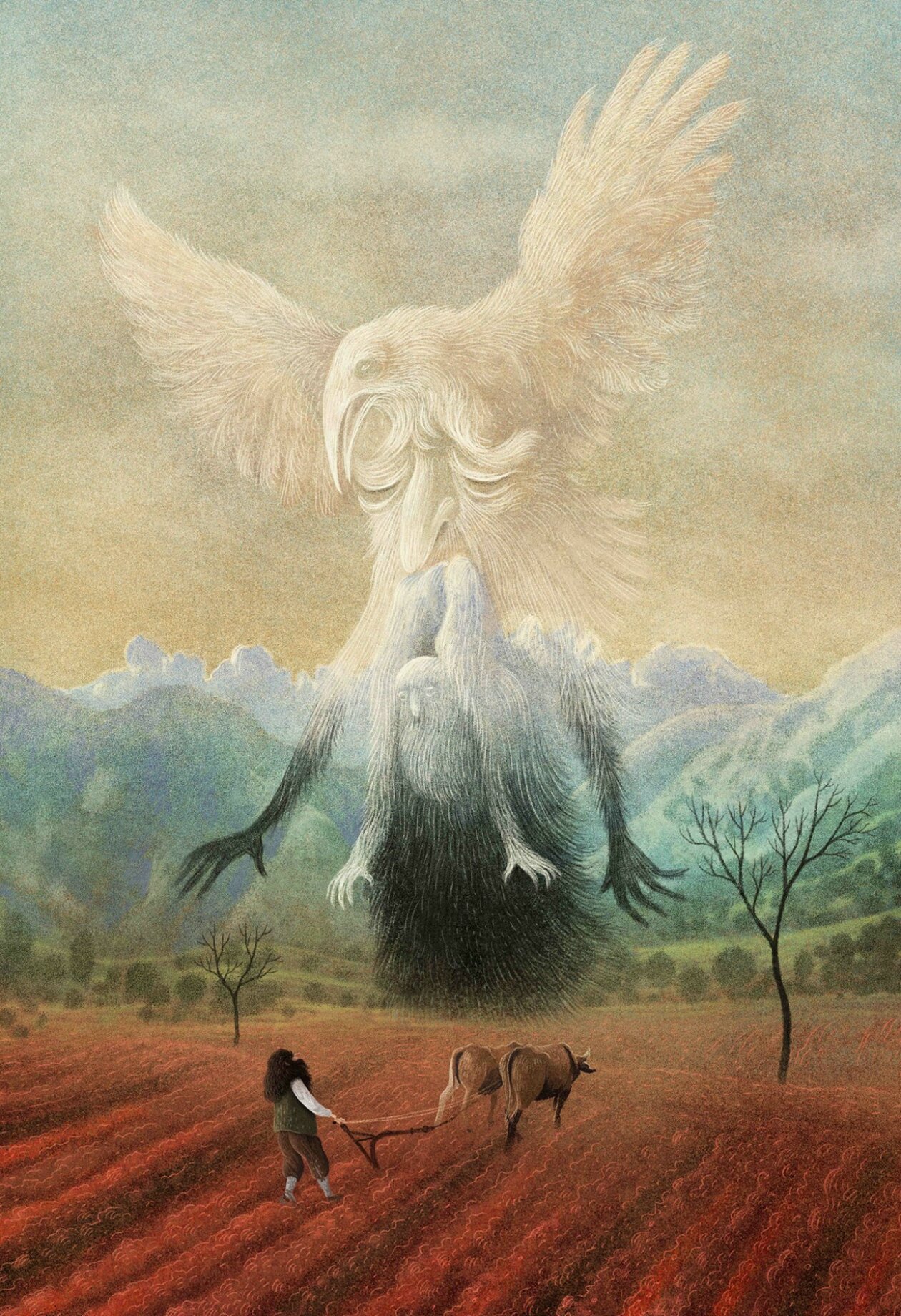 Illustration For Asturian Fairy Tales Güercu - Fascinating Book Illustrations Of Myths And Fairy Tales By Marcin Minor