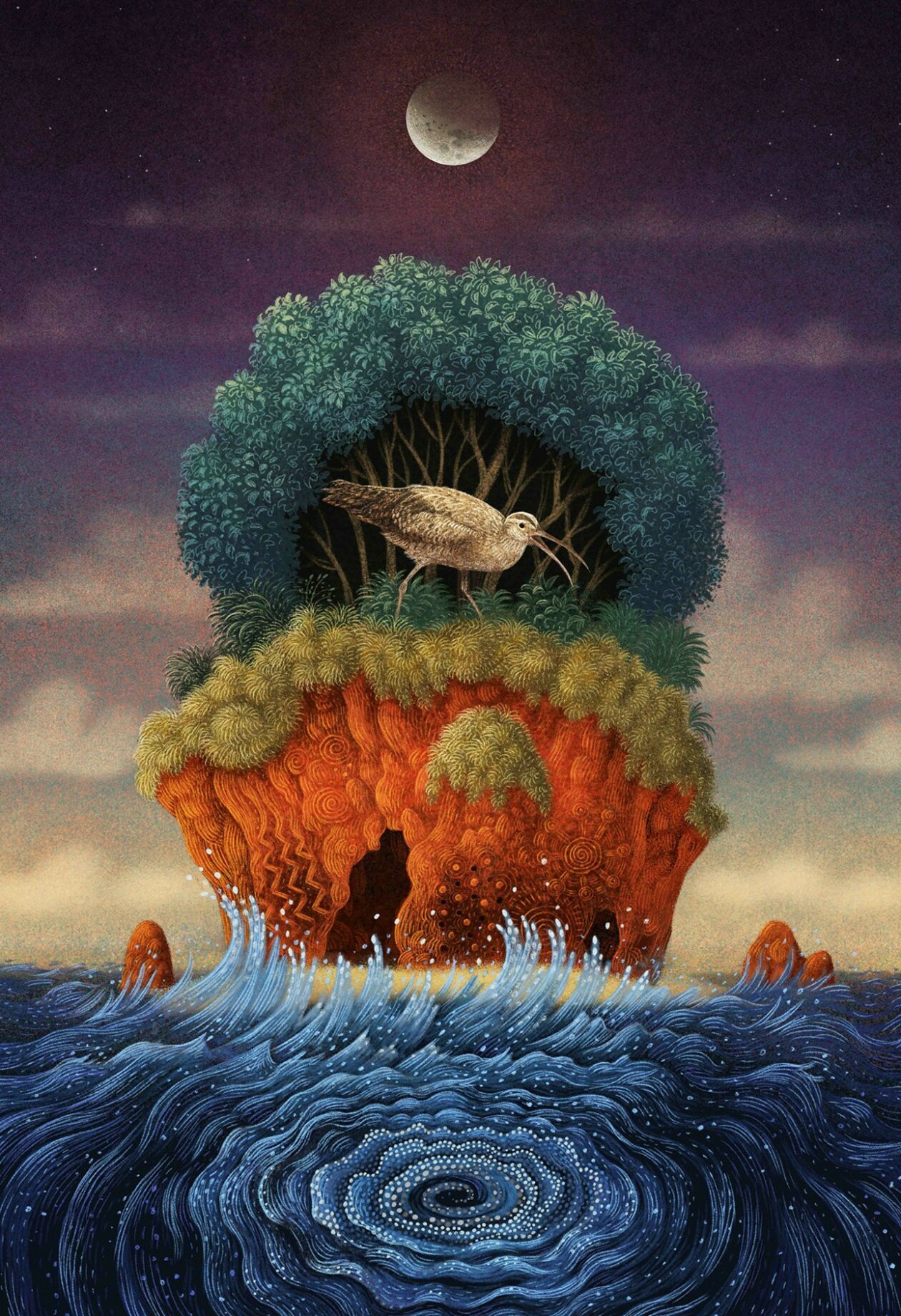 Illustration For Australian Aboriginal Fairy Tales First Death - Fascinating Book Illustrations Of Myths And Fairy Tales By Marcin Minor