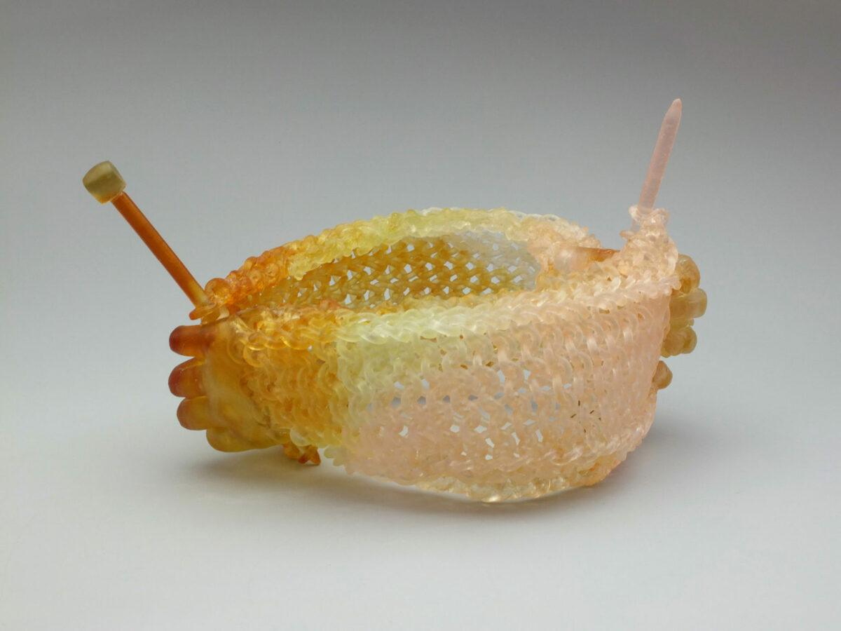 Knitted Glass, Fiber Inspired Sculptures By Carol Milne (14)