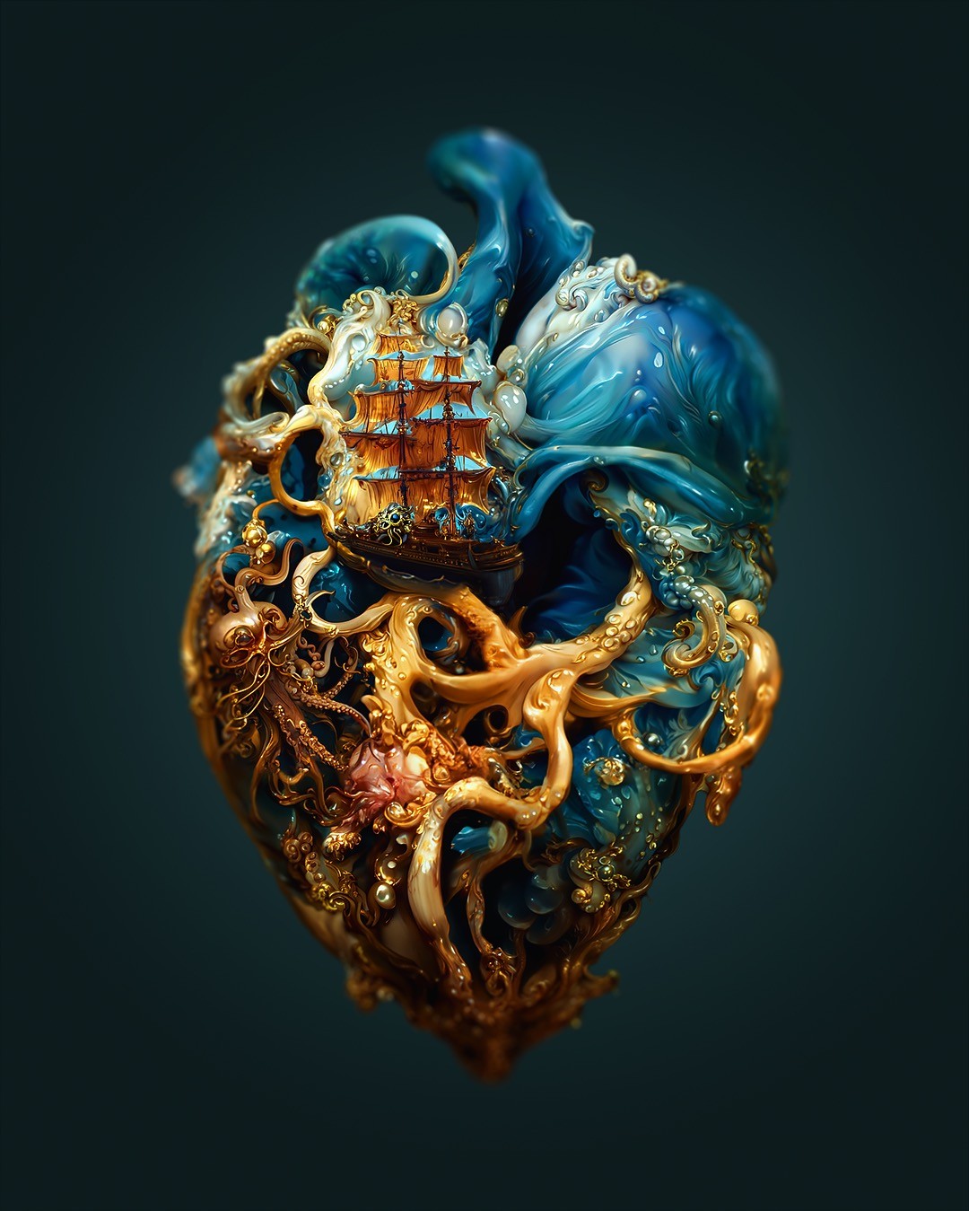 Mesmerizing Ai Generated Hearts By Andrejs Pidjass (18)