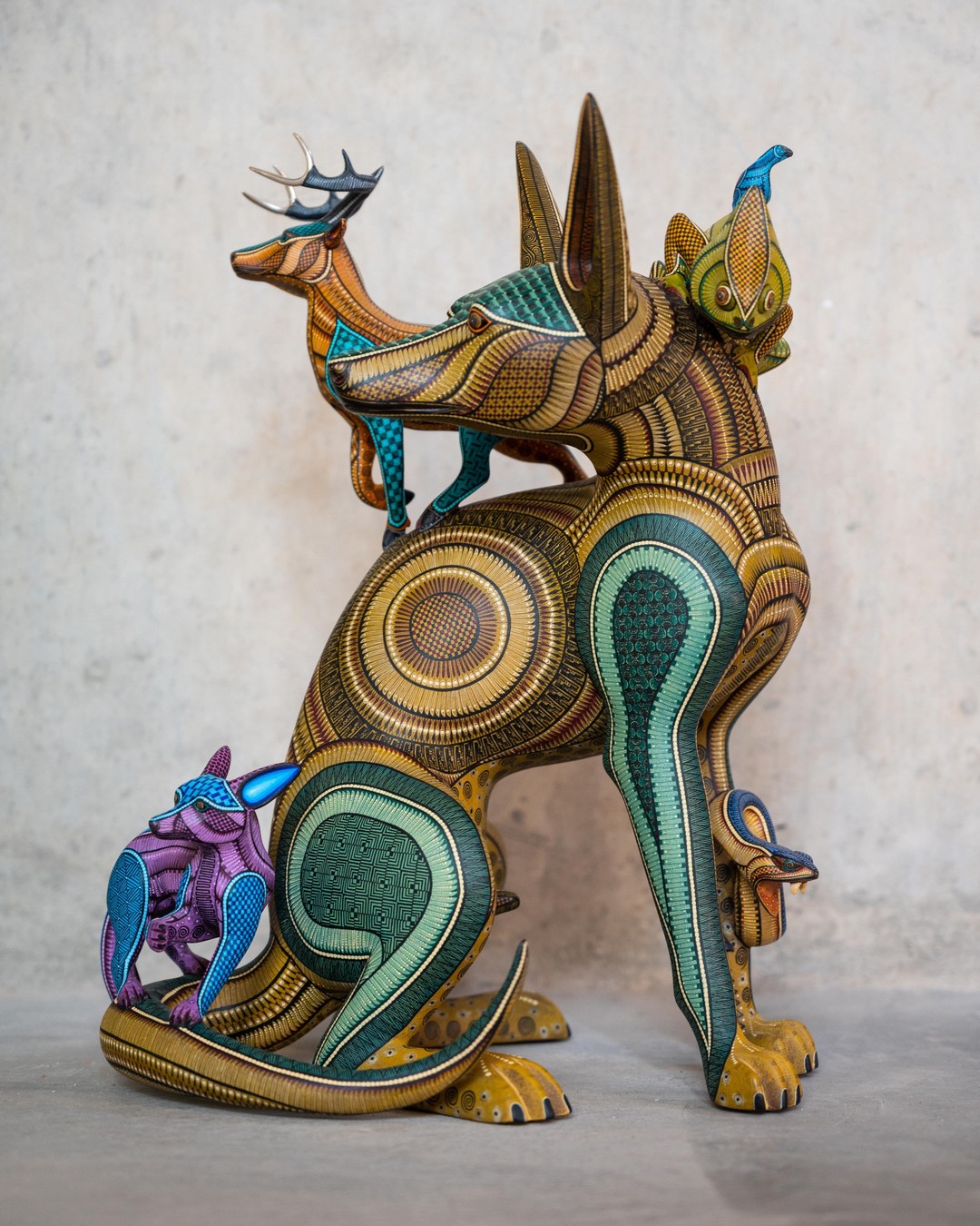 Multicolored Hand Carved Sculptures Inspired By Mexican Folk Art By Jacobo And Maria Angeles (2)