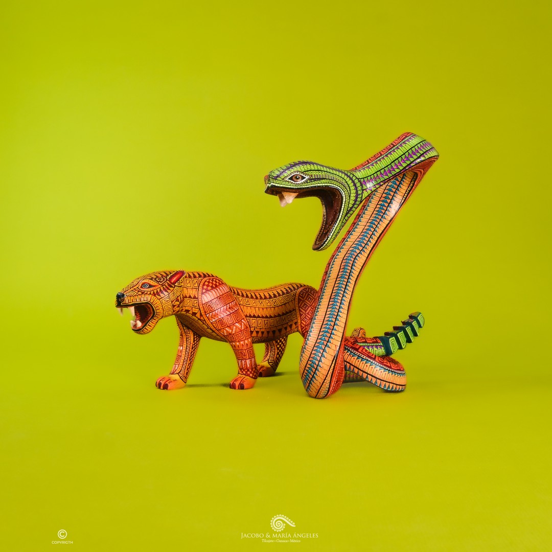 Multicolored Hand Carved Sculptures Inspired By Mexican Folk Art By Jacobo And Maria Angeles (8)