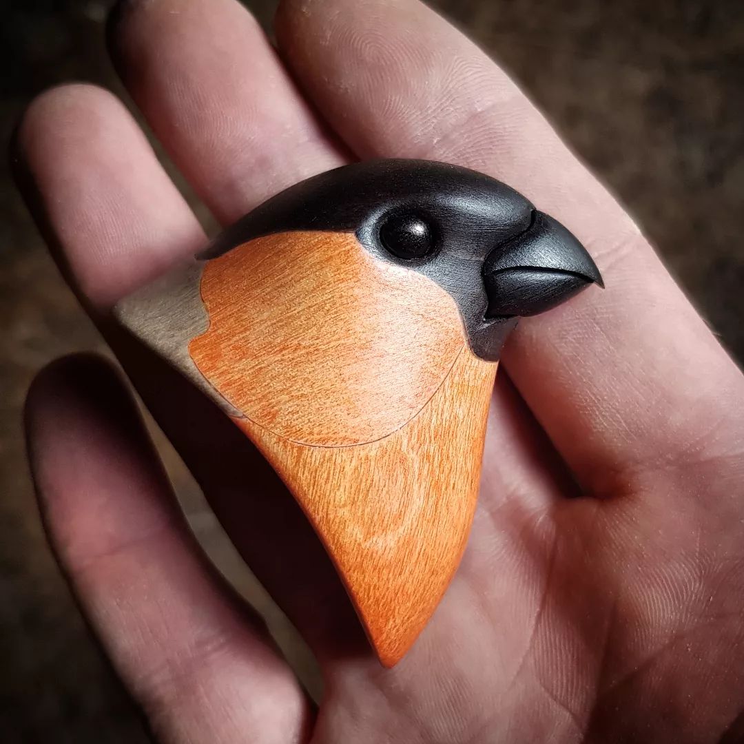 Realistic Wood Sculptures Of Bird Busts And Feathers By T.a.g. Smith (14)