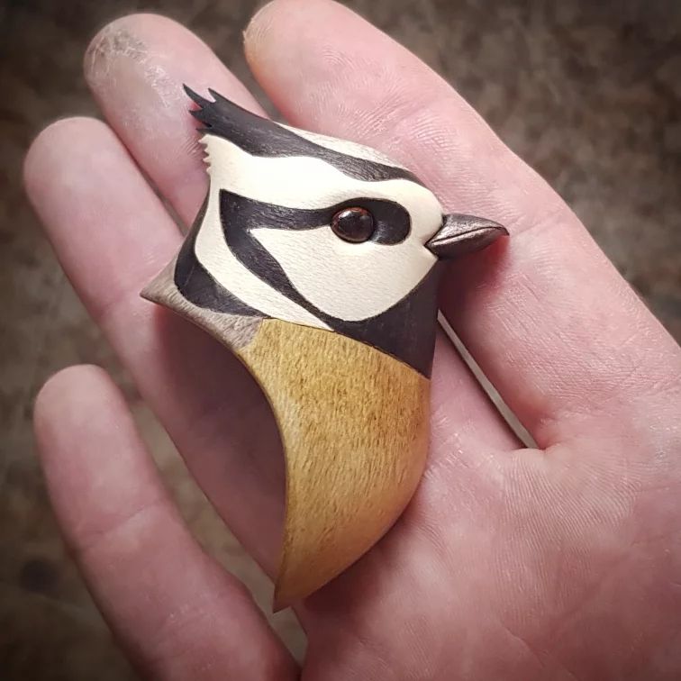 Realistic Wood Sculptures Of Bird Busts And Feathers By T.a.g. Smith (17)