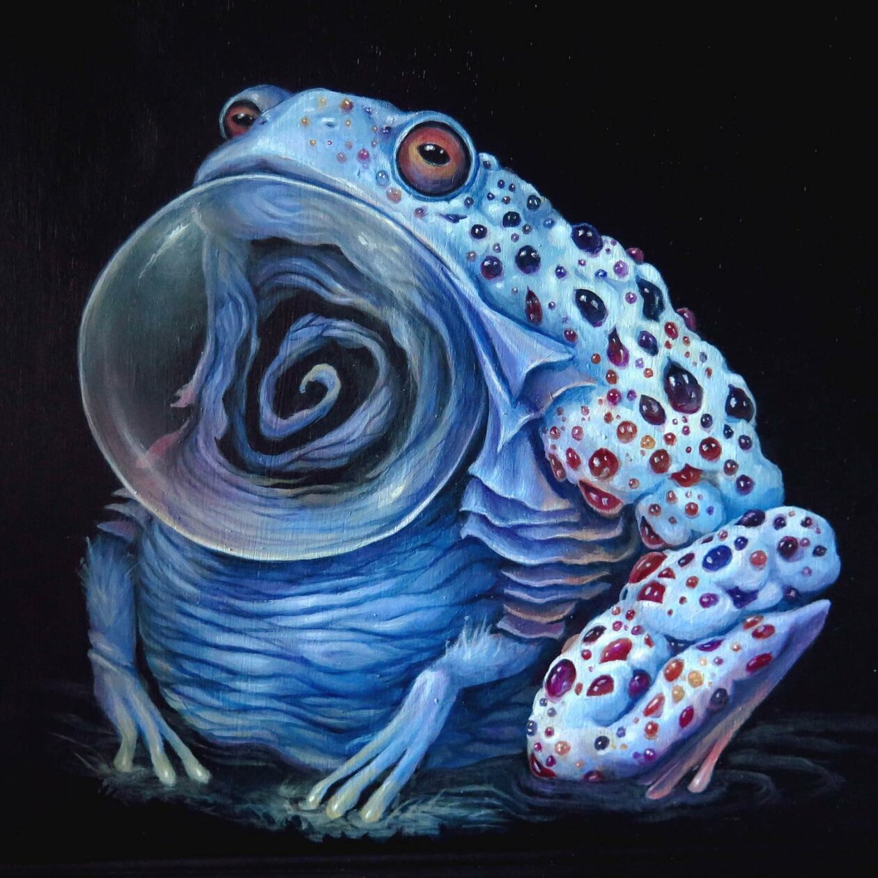 Surrealistic Portrait Paintings Of Animals Composed Of Translucent Botanics By Molly Devlin (2)