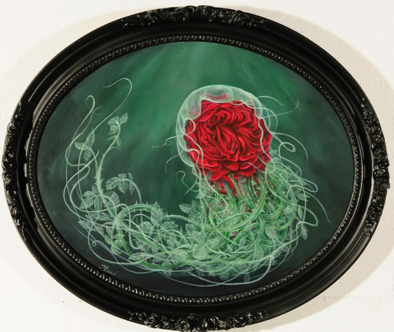 Surrealistic Portrait Paintings Of Animals Composed Of Translucent Botanics By Molly Devlin (5)