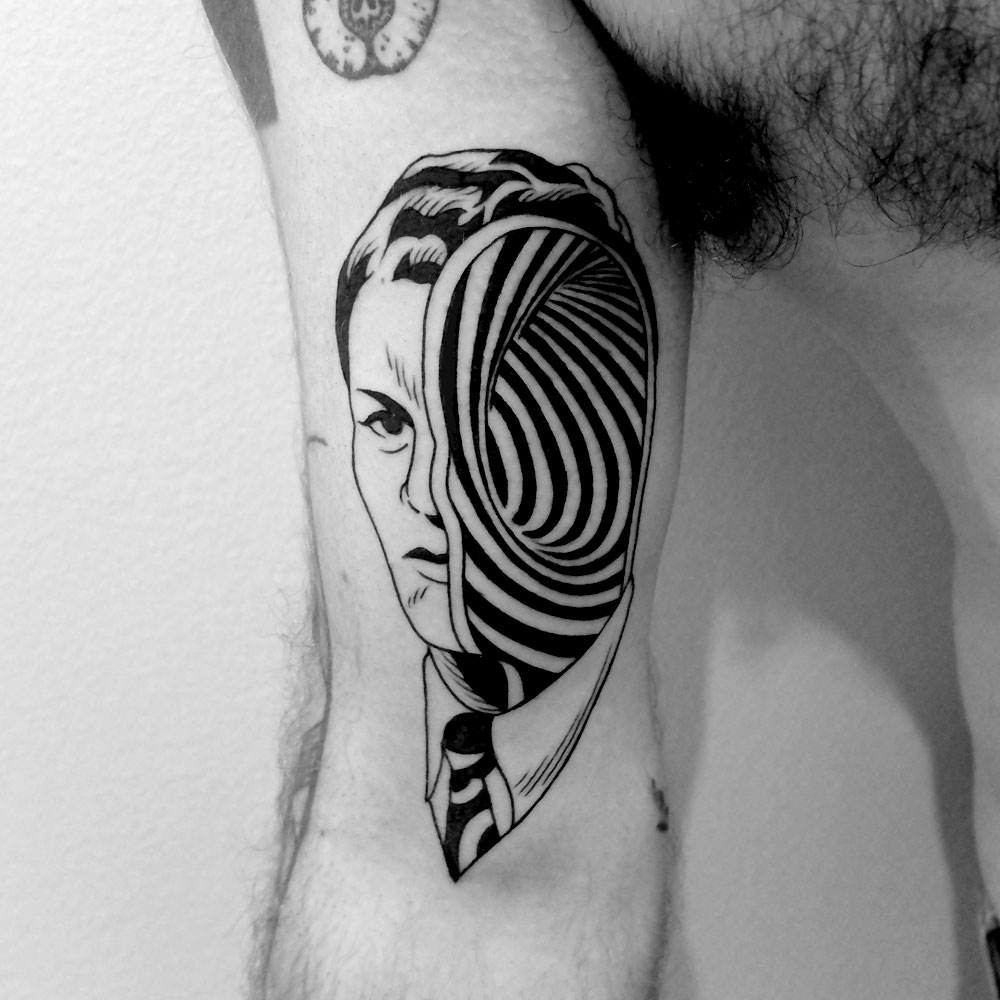 Black And White Cartoon Tattoos By Sixo Santos (19)