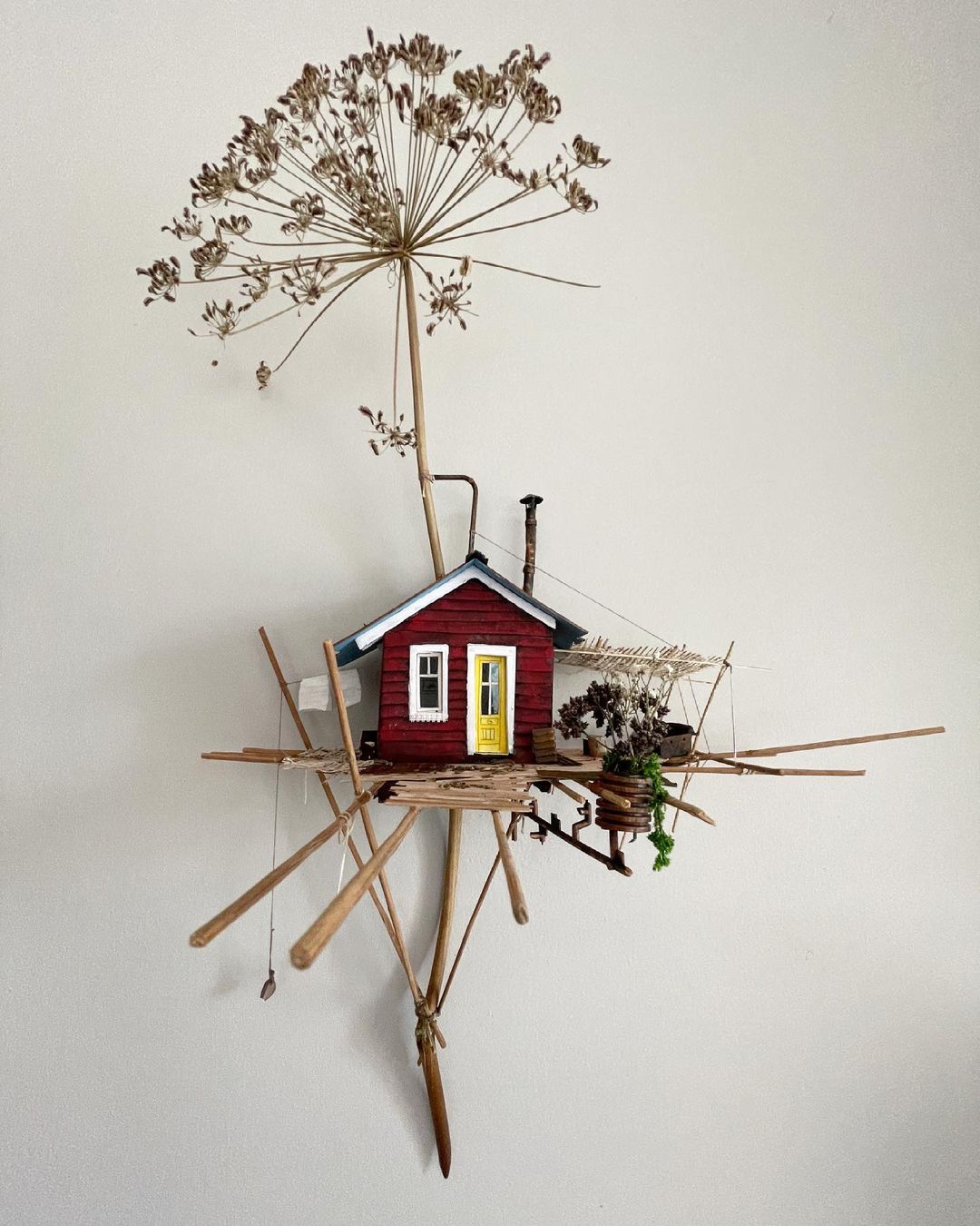 Miniature Ramshackle Cabins By David Mansot (11)