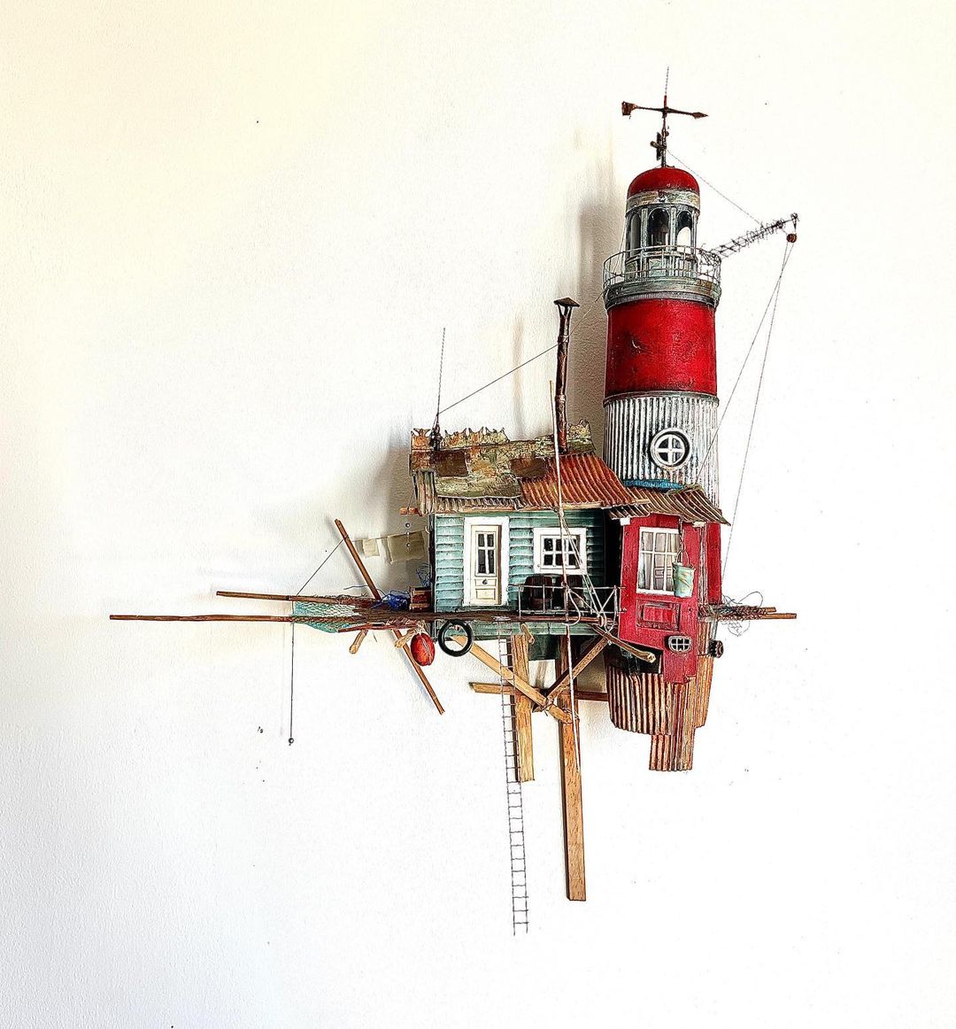 Miniature Ramshackle Cabins By David Mansot (17)