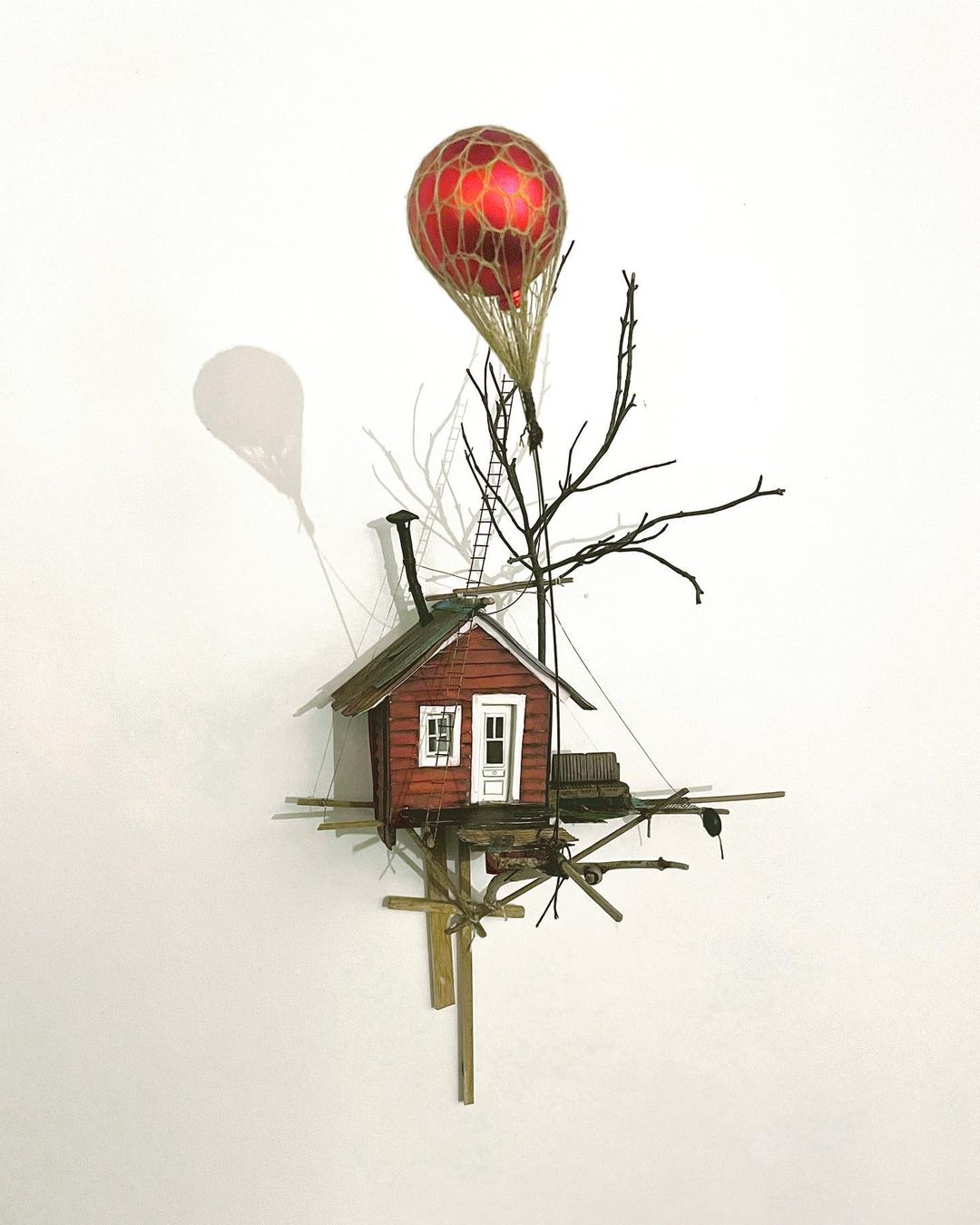 Miniature Ramshackle Cabins By David Mansot (20)