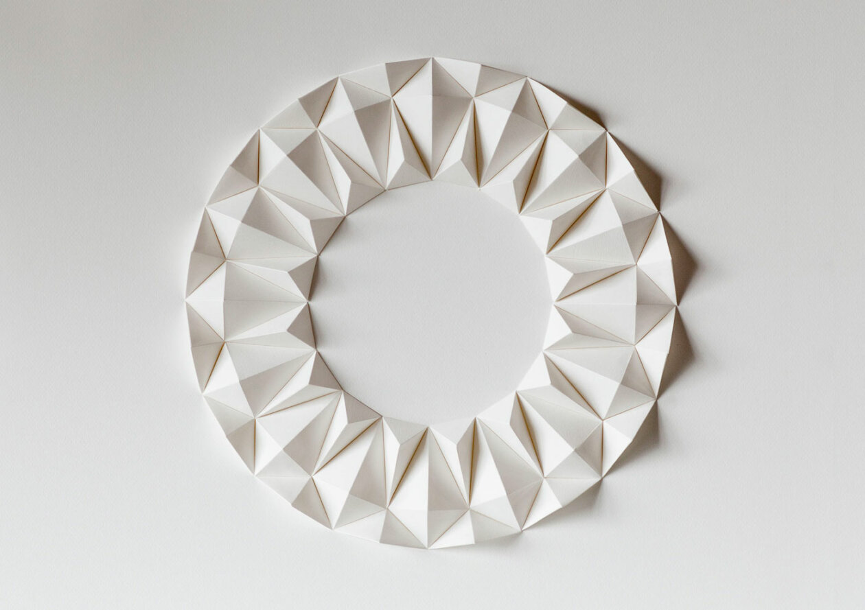 Origami Inspired Geometric Paper Sculptures By Anna Kruhelska (16)
