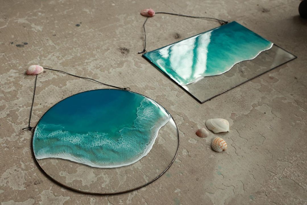 Gorgeous Herbarium In Glass And Resin Sea Frames By Anna Paschenko (26)