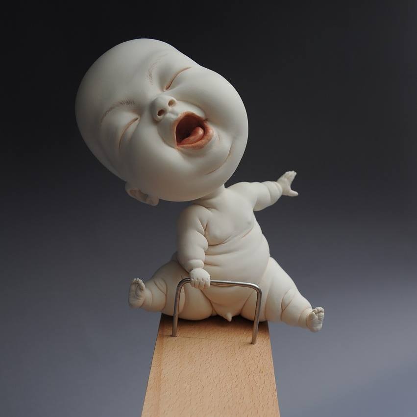 Distorted Baby Faces, Surreal Ceramic Sculptures By Johnson Tsang (10)