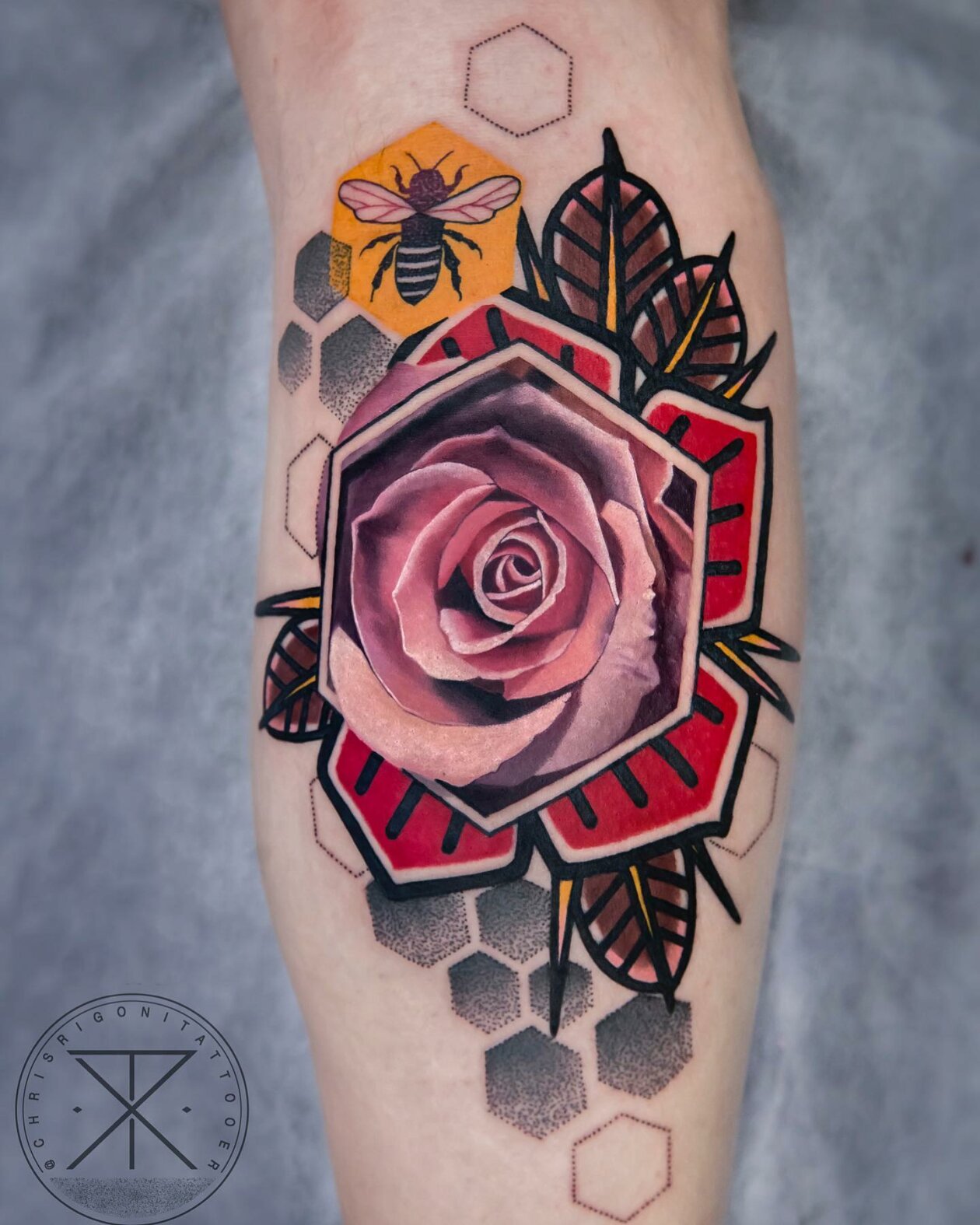 The Exuberant Mixed Style Tattoos Of Chris Rigoni (13)