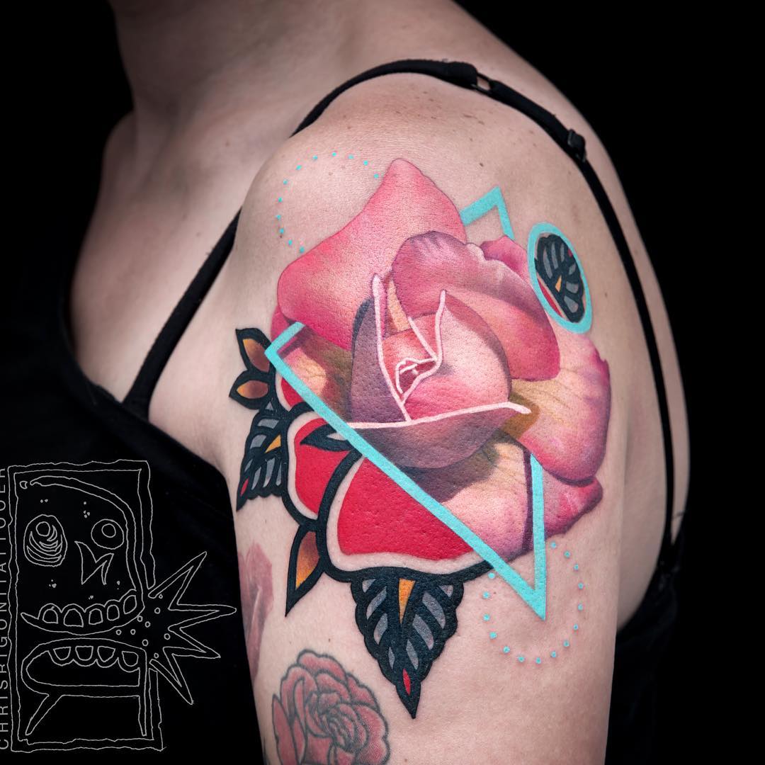 The Exuberant Mixed Style Tattoos Of Chris Rigoni (7)