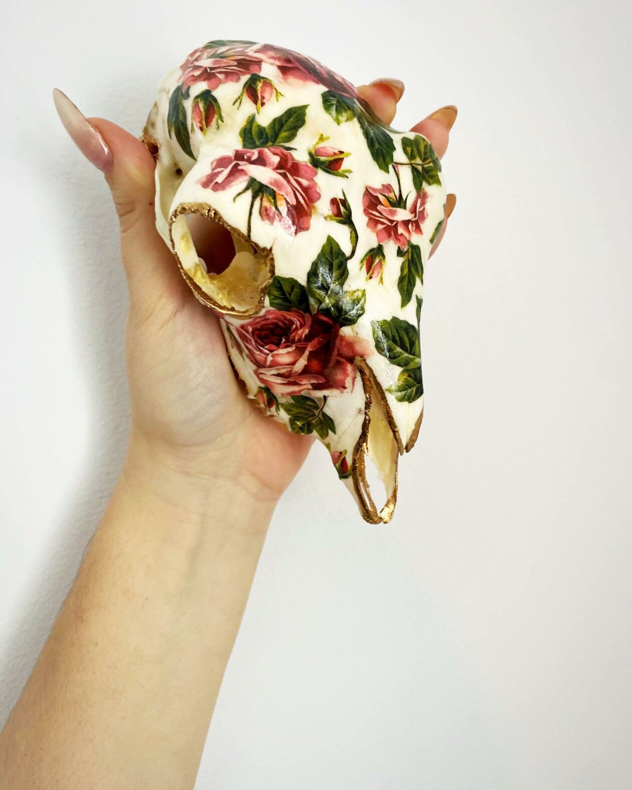 The Floral Decorated Bone And Skull Art Of Emmanuelle Jobidon (4)