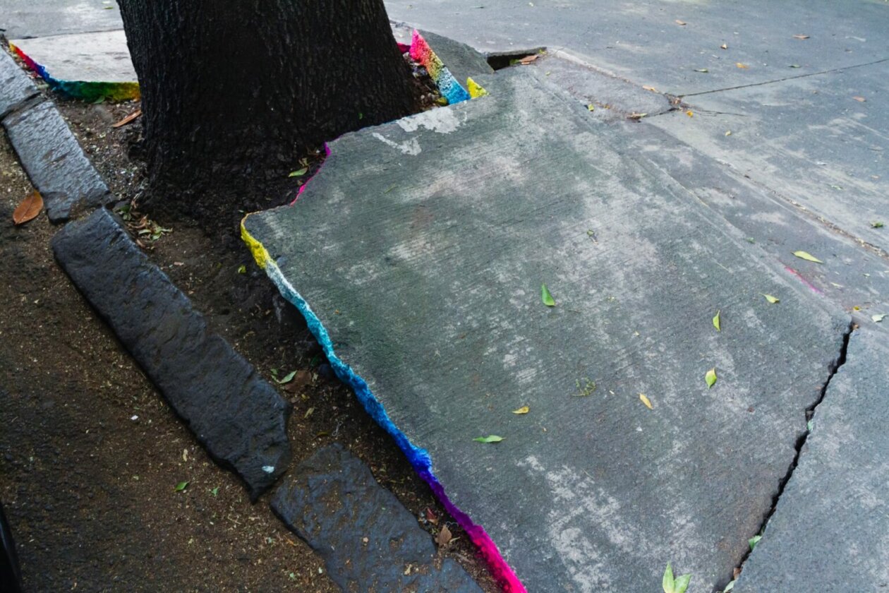 Vibrant Interventions Painted On Cracked Sidewalks By Xomatok (4)