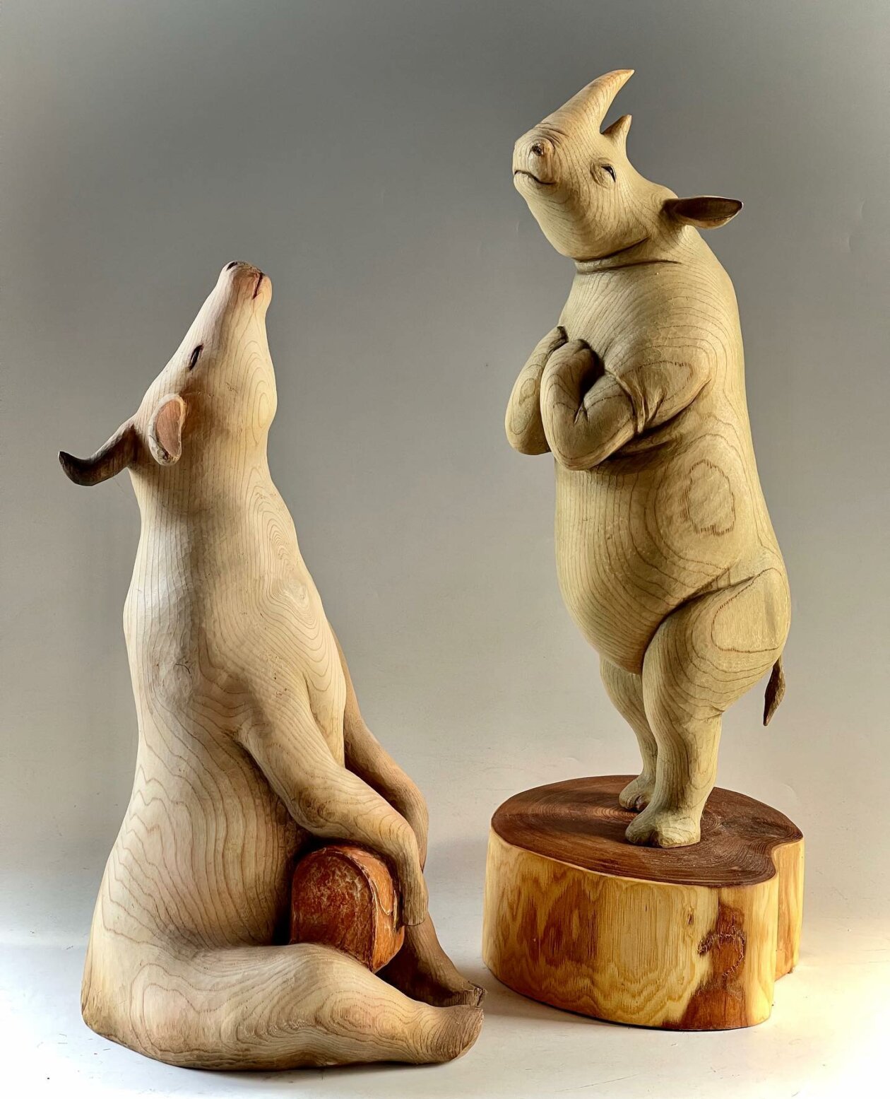 Elegant Animal Hand Carved Wooden Sculptures By Nikichi 17