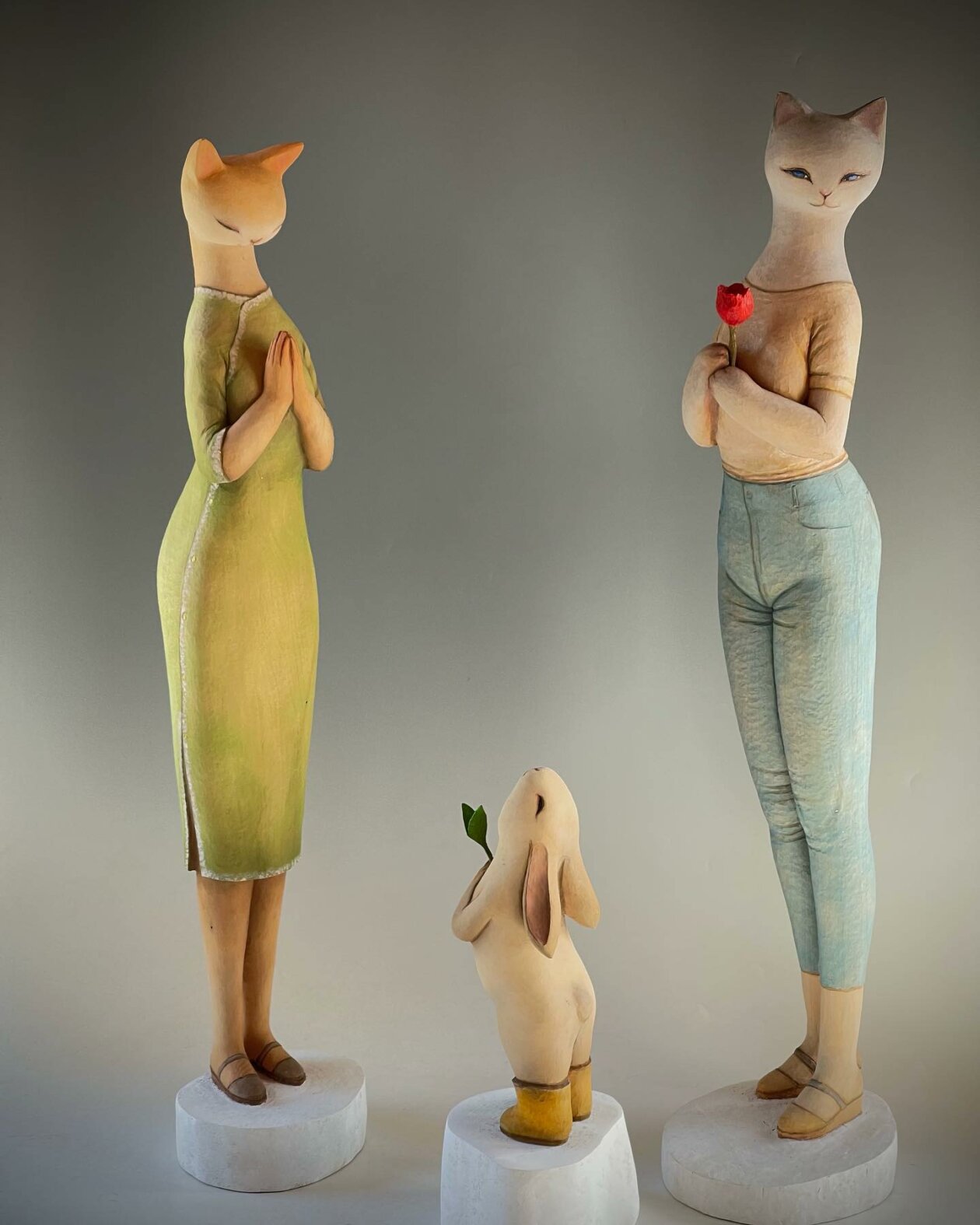 Elegant Animal Hand Carved Wooden Sculptures By Nikichi 21