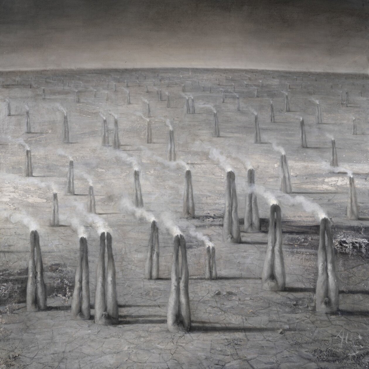 Exquisite Contemporary Classical Paintings By Jordi Diaz Alama Canto Xix Simoniacos 150 X 150 Cm