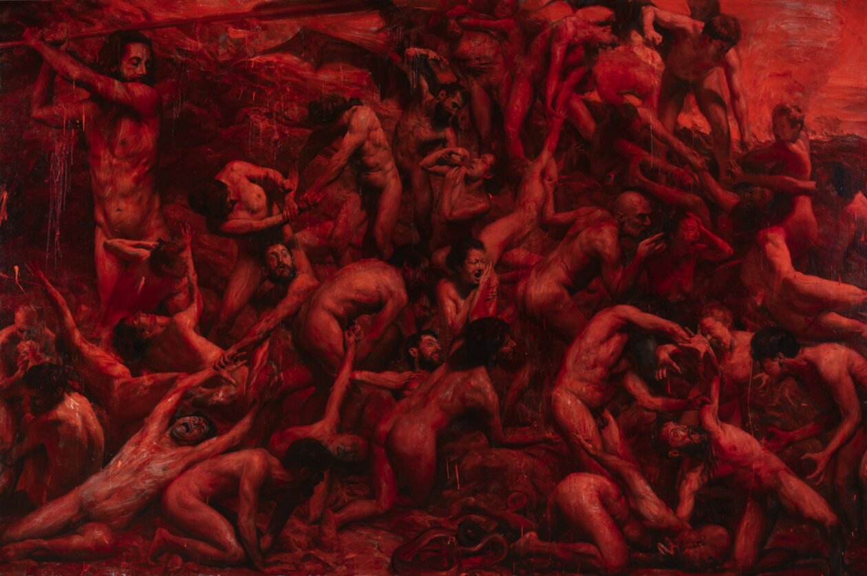 Exquisite Contemporary Classical Paintings By Jordi Diaz Alama Friso De Las Almas Ii 300 X 200 Cm