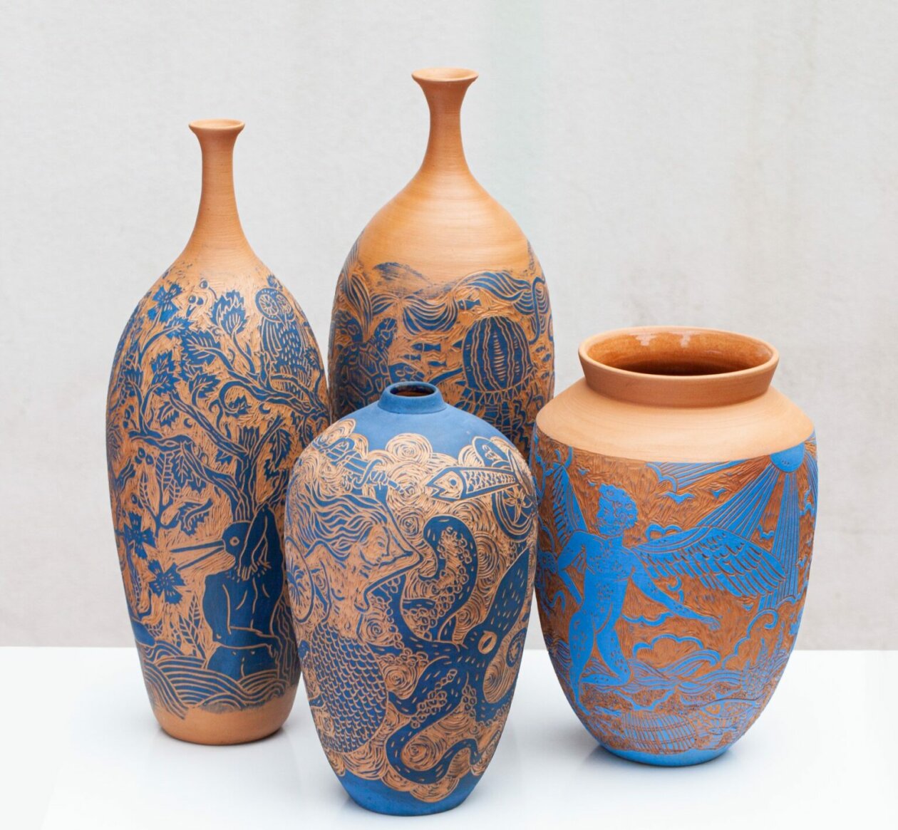 Illustred Ceramic Vessels And Tiles By Clara Holt 15