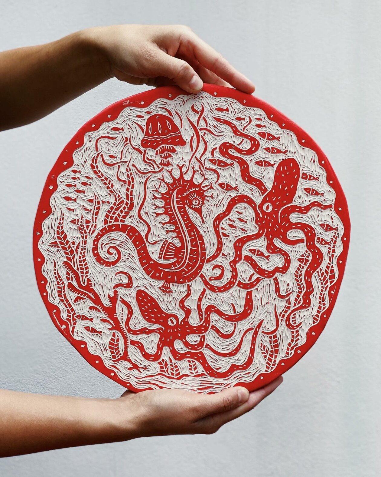 Illustred Ceramic Vessels And Tiles By Clara Holt 4