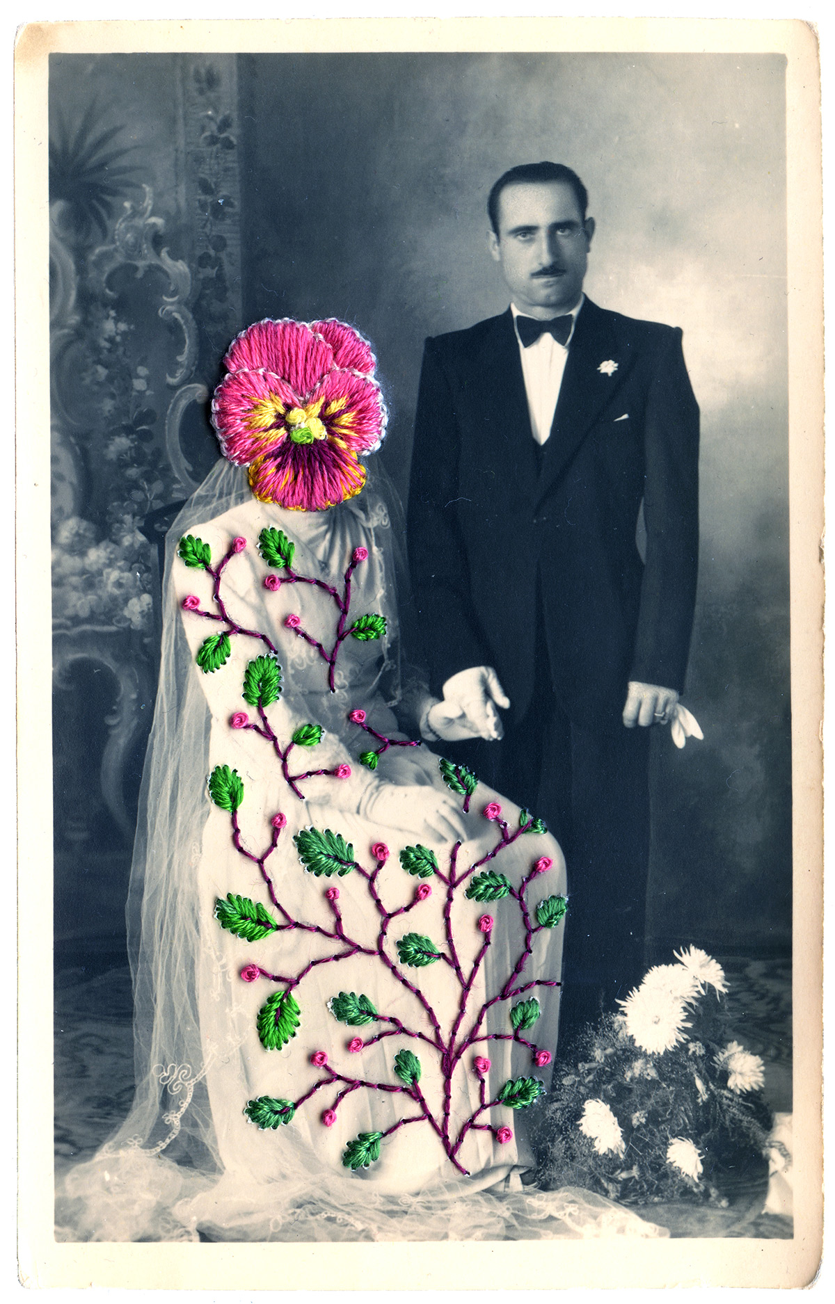 Embroidered Vintage Portraits By Han Cao (6)