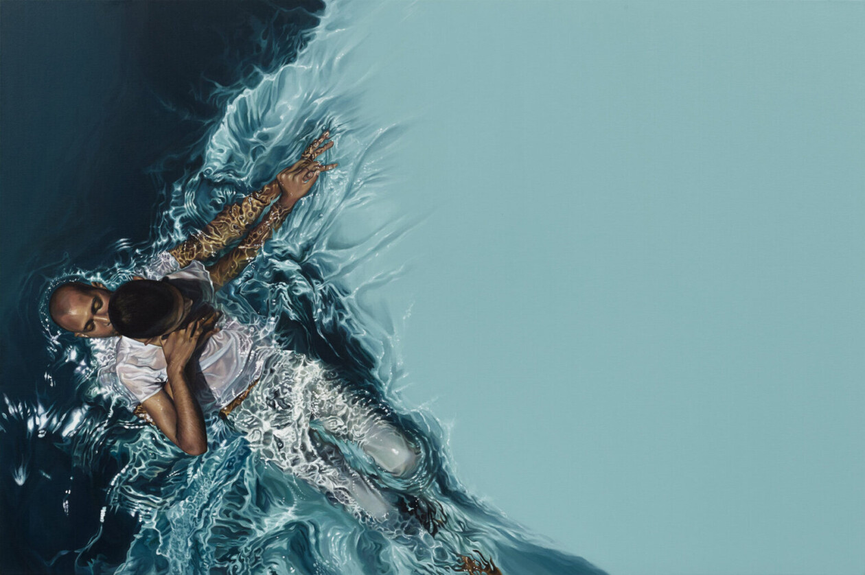 Photorealistic Paintings Of Contemplative And Serene Swimmers By Calida Rawles (3)