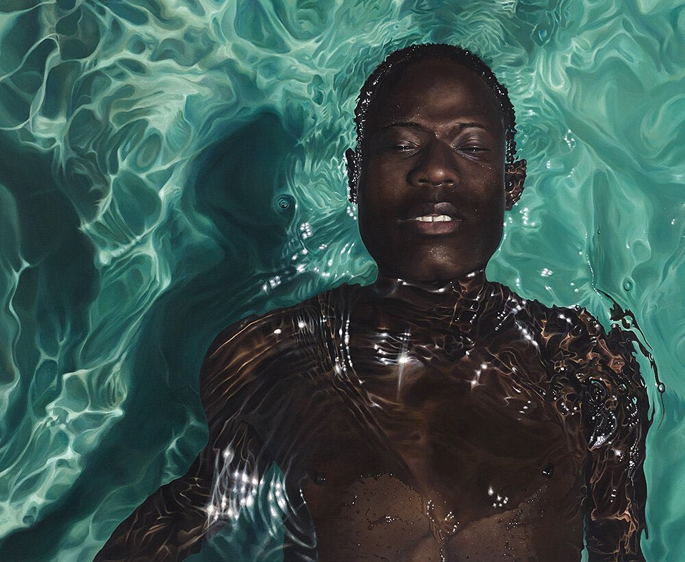 Photorealistic Paintings Of Contemplative And Serene Swimmers By Calida Rawles (4)