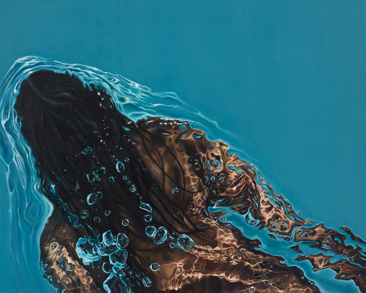 Photorealistic Paintings Of Contemplative And Serene Swimmers By Calida Rawles (6)