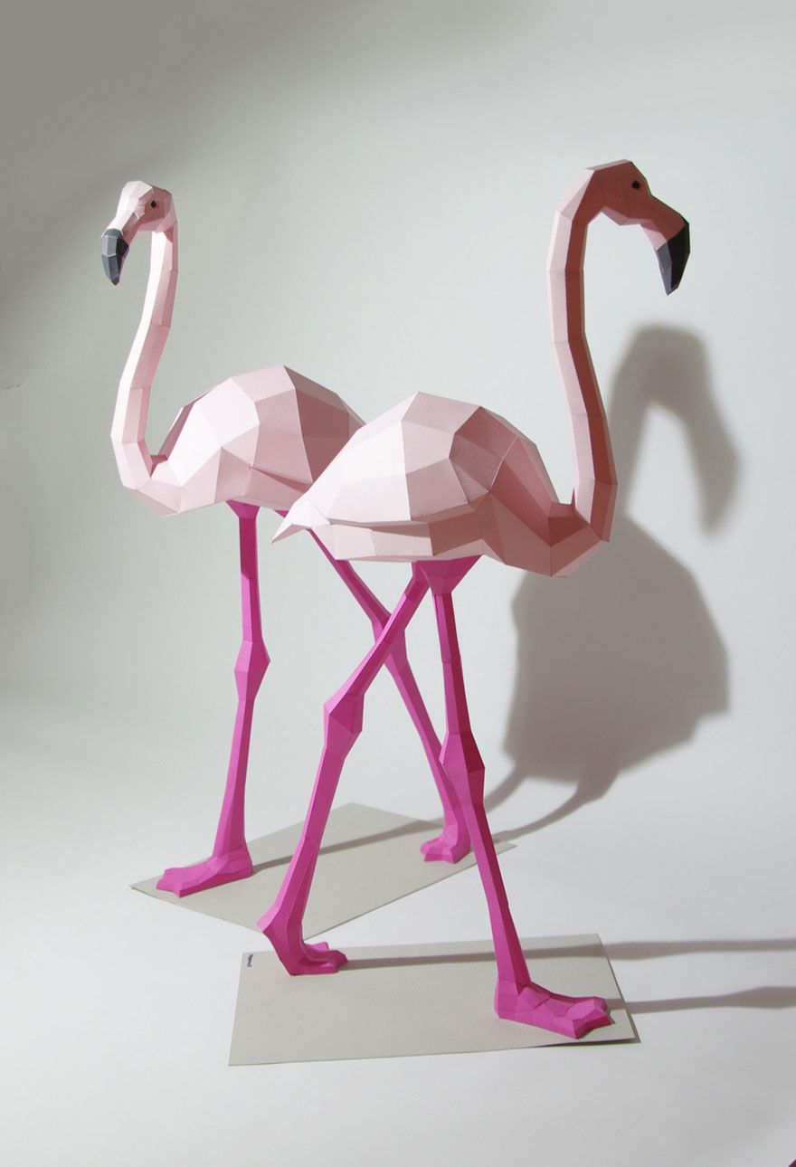 Geometric Animal Paper Sculptures By Wolfram Kampffmeyer (3)
