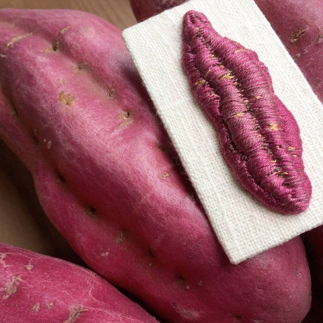 Whimsical Vegetable Embroideries By Konekono Kitsune (24)