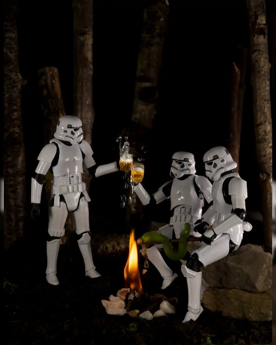 Action Shots Of Pop Culture Characters With Drinks By Andrea (11)