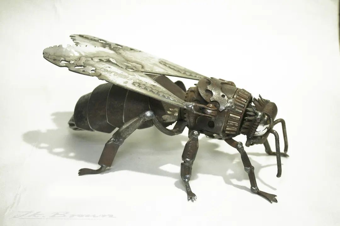 Amazingly Precise Scrap Metal Animal Sculptures By Jk Brown (7)