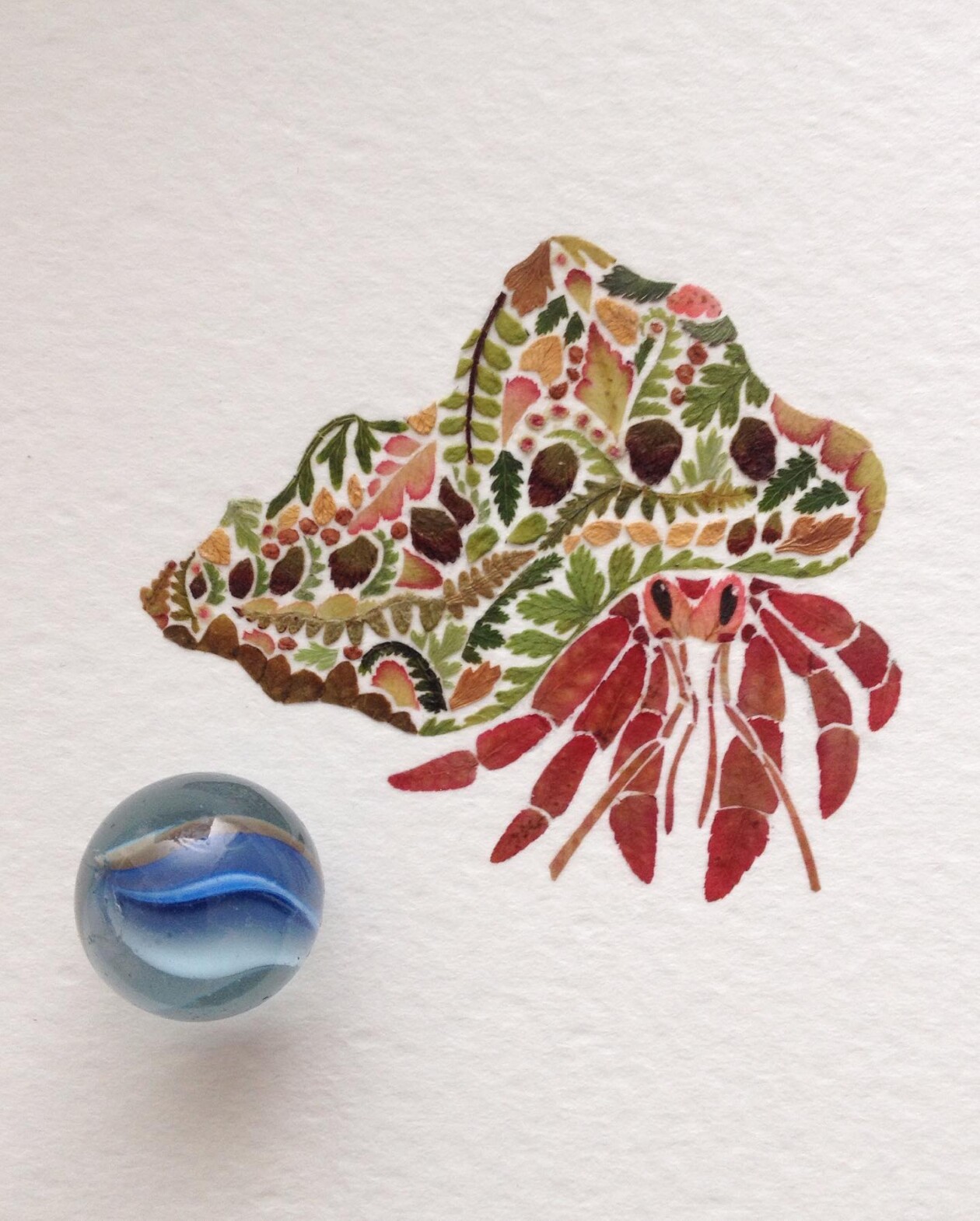 Illustrations Made Of Pressed Leaves And Flowers By Helen Ahpornsiri (18)