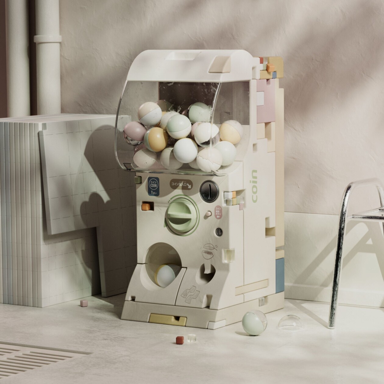 Art Block, An Amusing 3d Digital Illustration Series Of Vintage Devices By Ayumi Tan (8)