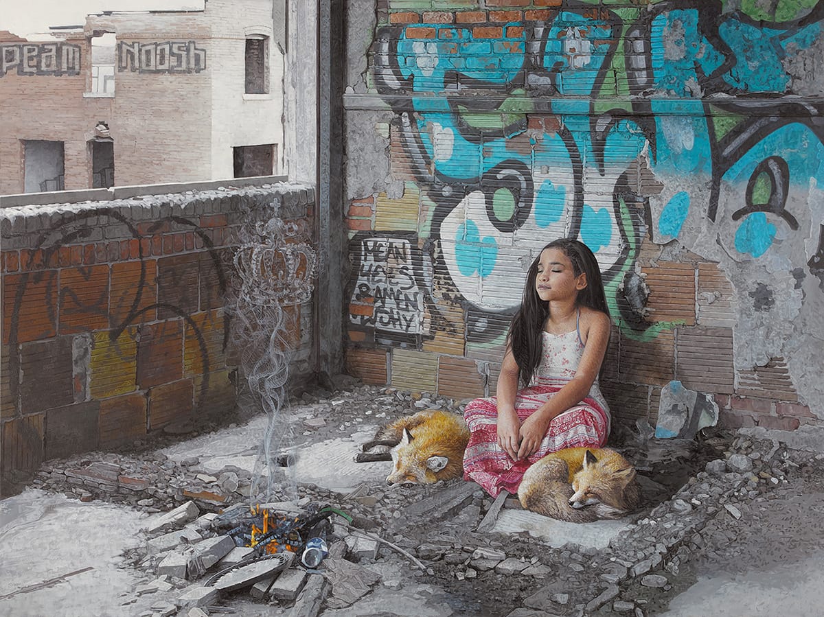 Children And Animals, Fascinating Hyper Realistic Paintings By Kevin Peterson (13)