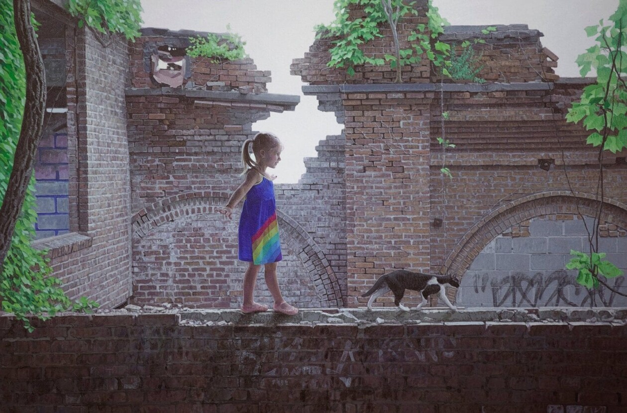 Children And Animals, Fascinating Hyper Realistic Paintings By Kevin Peterson (14)