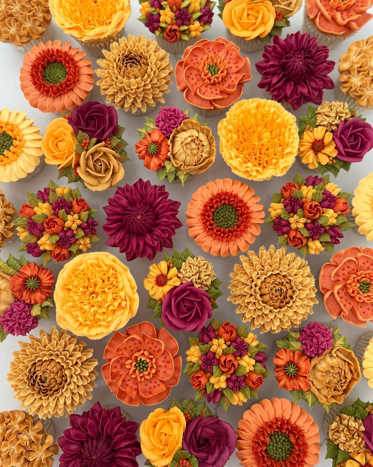 Gorgeous Cupcakes Decorated With Buttercream Flowers And Succulents By Kerry's Bouqcakes (16)