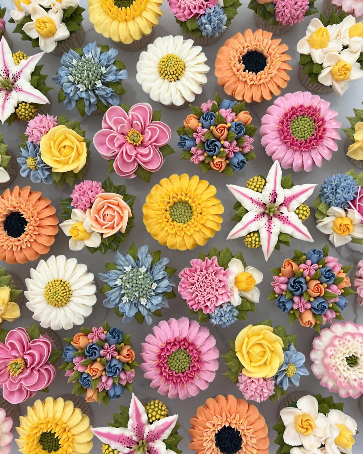 Gorgeous Cupcakes Decorated With Buttercream Flowers And Succulents By Kerry's Bouqcakes (18)