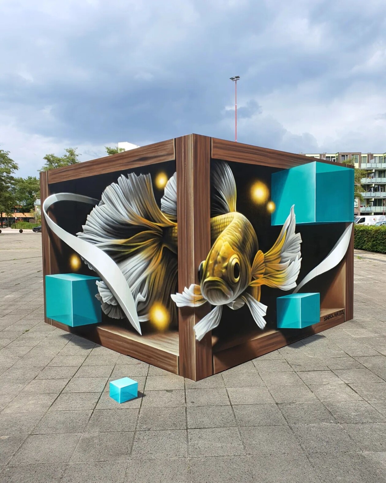 Impressive Graffiti With Optical Illusion By Sebastien Sweo And Nikita (11)