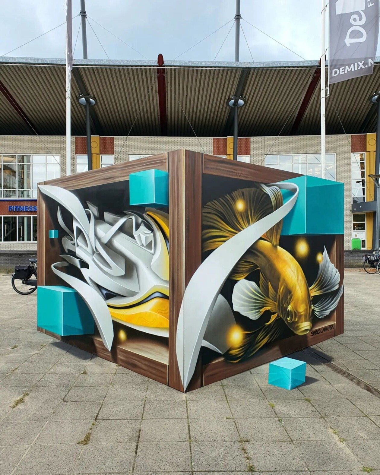 Impressive Graffiti With Optical Illusion By Sebastien Sweo And Nikita (12)