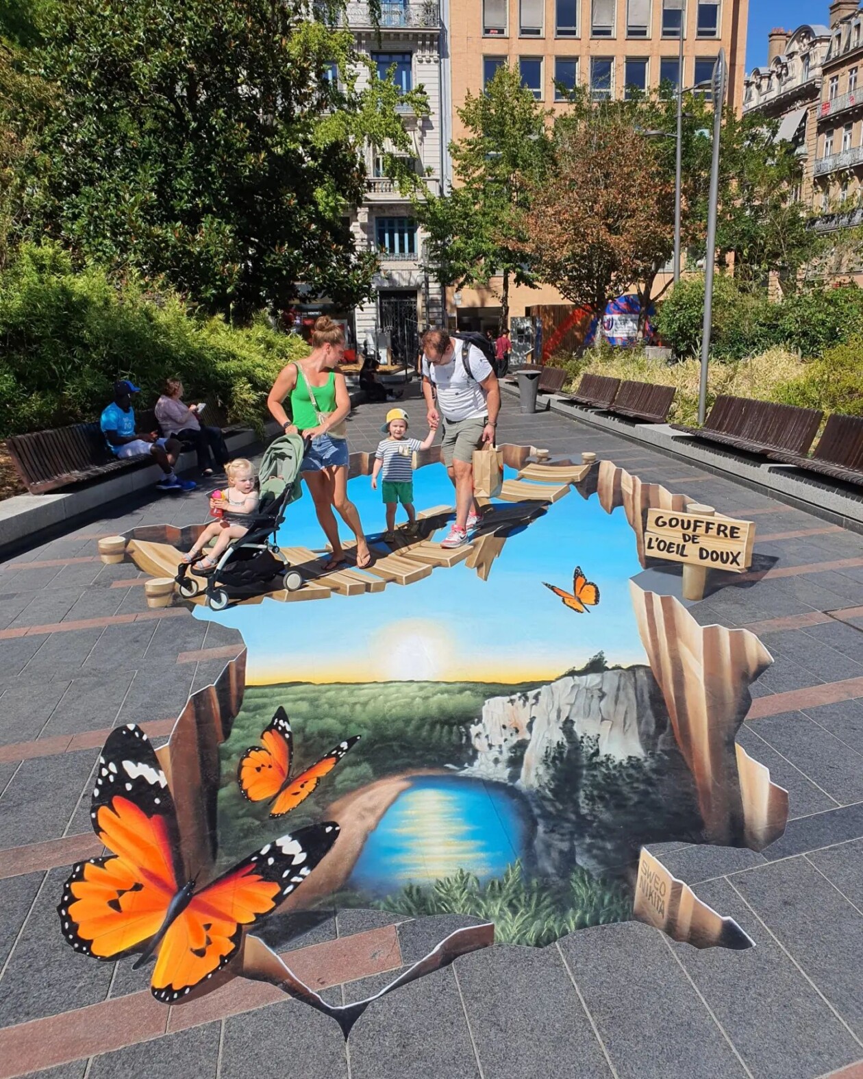 Impressive Graffiti With Optical Illusion By Sebastien Sweo And Nikita (17)